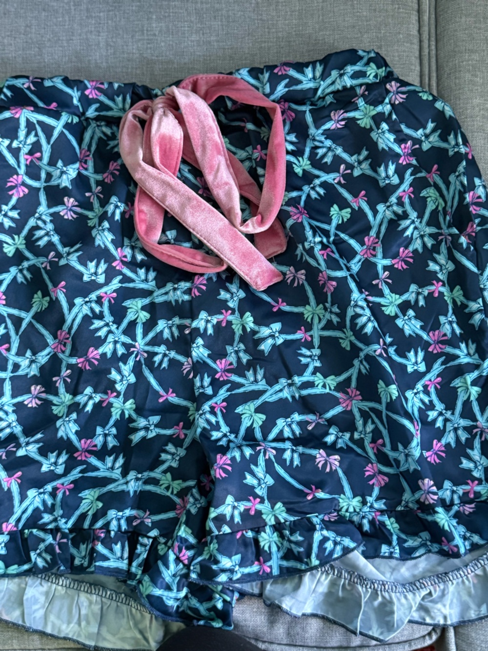 Simply Southern Navy Floral Top with Pink Accents - Picture 4 of 6